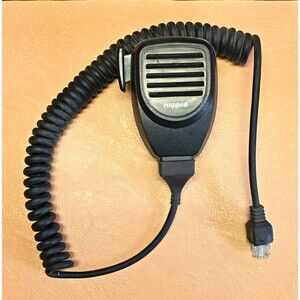 Rugged Radio Microphone for Rugged Radios RJ-45 Modular Plug Coiled Cord